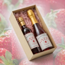 いちごさんワイン360ml&スパークリングワイン375ml　計2本セット