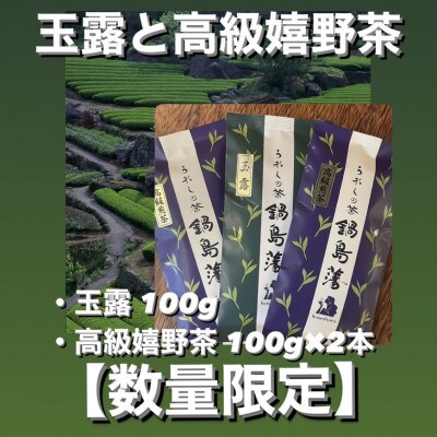 【数量限定】濃厚な味わいの玉露(100g)と高級嬉野茶(100g×2本)