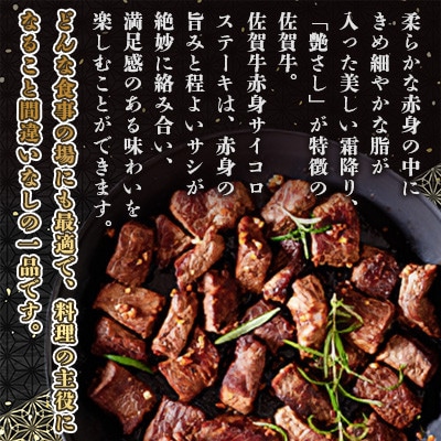 【厳選】佐賀牛 赤身サイコロステーキ 500g(佐賀県)【41AEAC016】