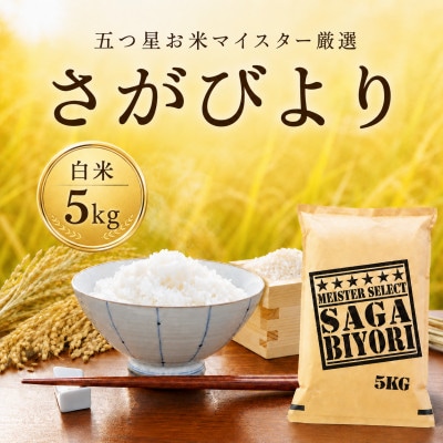 令和7年産 さがびより 白米5kg 五つ星お米マイスター厳選【特A評価】(佐賀県)