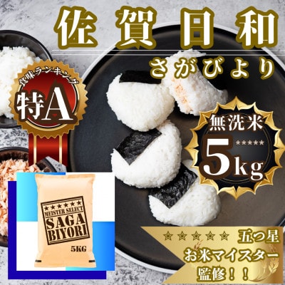令和7年産【無洗米】さがびより5kg 五つ星お米マイスター厳選【特A評価】(佐賀県)