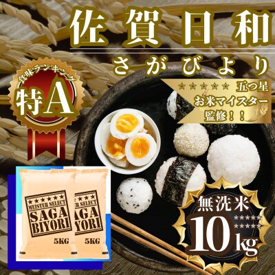 新米 令和7年産【無洗米】さがびより10kg(5kg×2袋)五つ星お米マイスター厳選(佐賀県)