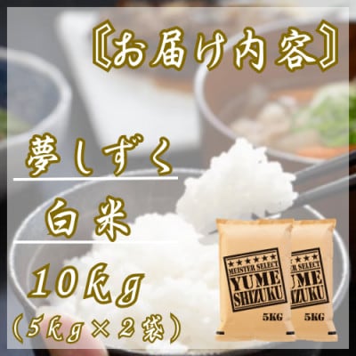 令和7年産『夢しずく』白米10kg(5kg×2袋) 五つ星お米マイスター厳選【特A評価】(佐賀県)