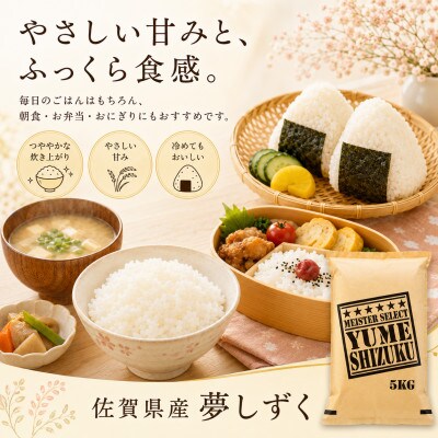 令和7年産『夢しずく』白米10kg(5kg×2袋) 五つ星お米マイスター厳選(佐賀県)