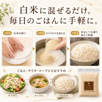 【毎月定期便】キラリモチ4kg『もち麦』(1kg×4袋)(佐賀県)【41ANAD010】全6回