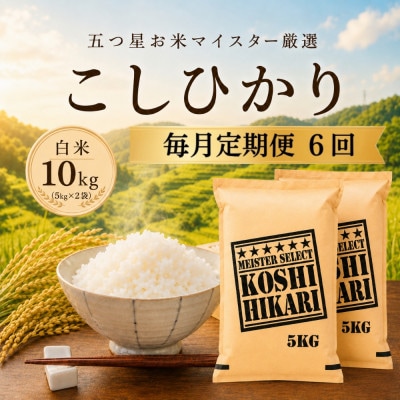 【毎月定期便】こしひかり 白米 10kg(5kg×2袋)　41ANAD040(佐賀県)全6回