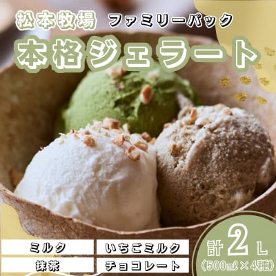 【松本牧場】本格ジェラートファミリーセット 500ml×4個(佐賀県)