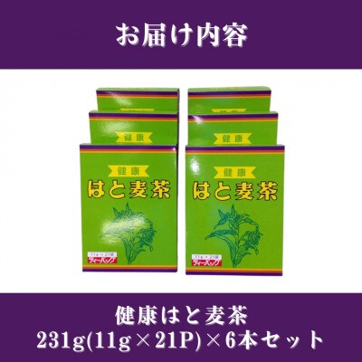 健康はと麦茶 231g(11g×21P)6本セット(合計126パック)[A15703-08](佐賀県