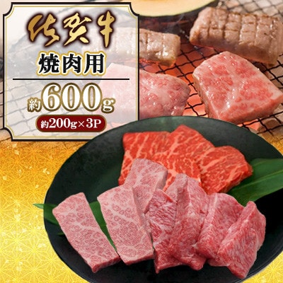 佐賀牛焼肉用600g(200g×3)(佐賀県)【41AOCW012】