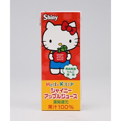シャイニーアップルジュース　ハローキティアップルジュース200mlスリムパック×24本