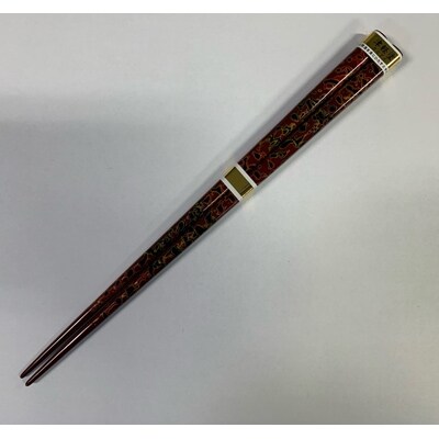 伝統工芸品　津軽塗箸　ワイン色(唐塗)
