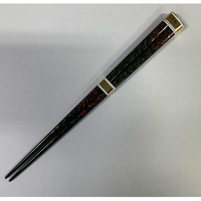 伝統工芸品　津軽塗箸　緑色(唐塗)