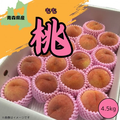 青森県産 桃 4.5kg(12～16玉)【2025年8月中旬～発送開始】