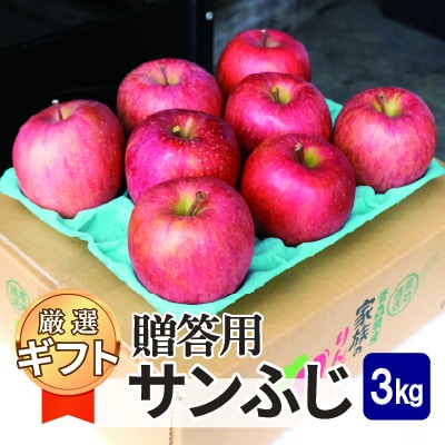 【26年1月より順次発送】平均糖度13度以上! サンふじ 約3kg 贈答