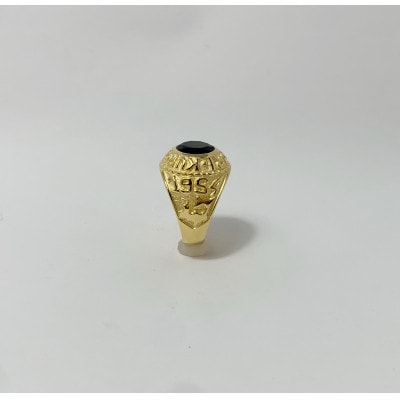 アクセサリー 指輪 (鋳造)K18YG オニキス サイズ 11号
