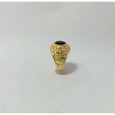 アクセサリー 指輪 (鋳造)K18YG オニキス サイズ 12号