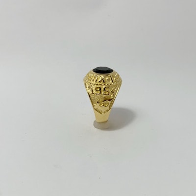 アクセサリー 指輪 (鋳造)K18YG オニキス サイズ 19号
