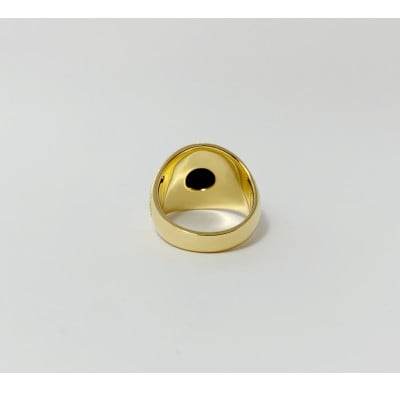 アクセサリー 指輪 (鋳造)K18YG オニキス サイズ 19号
