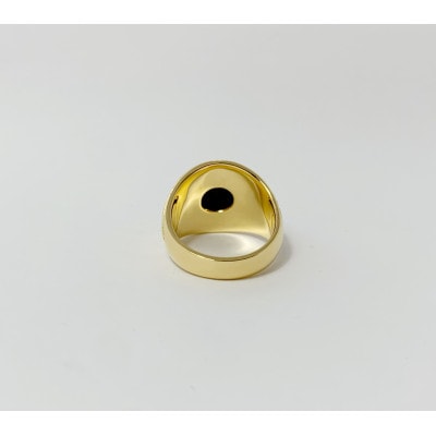 アクセサリー 指輪 (鋳造)K18YG オニキス サイズ 26号