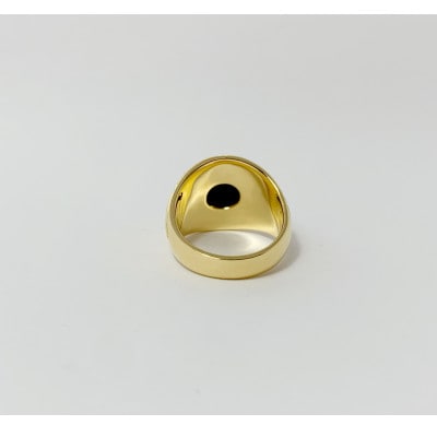 アクセサリー 指輪 (鋳造)K18YG オニキス サイズ 30号