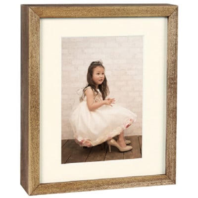 ボックスフレーム/フェイバリット ブラウン+中枠K1(白)+フェイバリット台紙/3面ベージュ