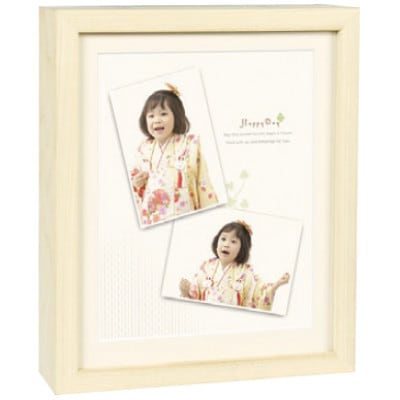 ボックスフレーム/フェイバリット アイボリー+中枠K1(白)+フェイバリット台紙/3面ベージュ