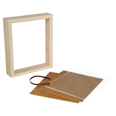 ボックスフレーム/フェイバリット アイボリー+中枠K1(白)+フェイバリット台紙/3面ベージュ