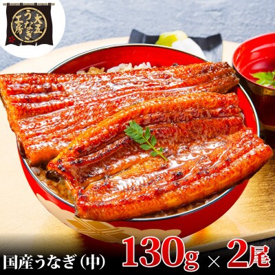 先行受付【6月上旬より配送予定】大五のうなぎ蒲焼　260g(130g×2尾) 国産うなぎ(中サイズ)