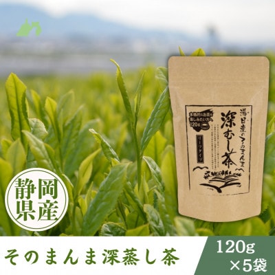 静岡県島田市産地直送　そのまんま深蒸し茶　120g×5袋