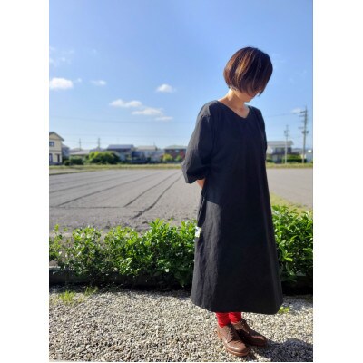 wappougi ワンピース 黒 割烹着