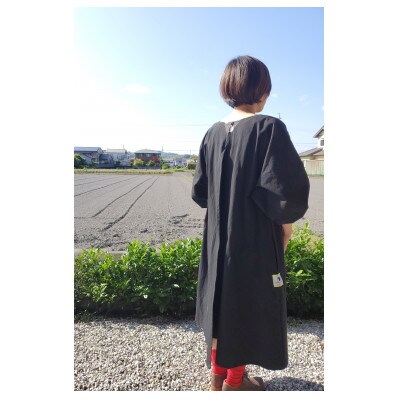 wappougi ワンピース 黒 割烹着