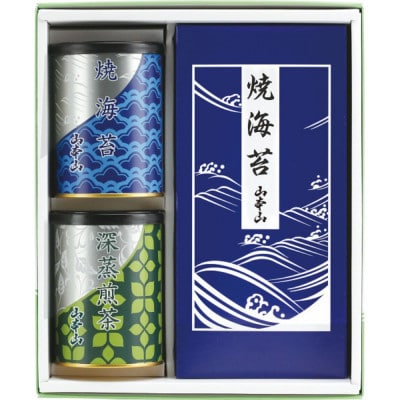 【ギフト包装対応】山本山　海苔・銘茶詰合せ(焼海苔8切30枚・深蒸煎茶70g・焼海苔板のり8枚)