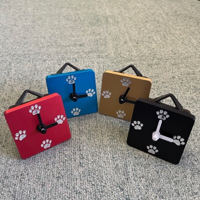 アルミ製にくきゅう時計(黒)