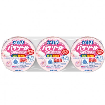 洋服ダンス用パラゾール詰替　3個入×3パック(合計9個)　せっけんの香り