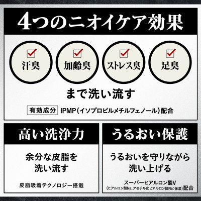 エージーデオ24メン　薬用メンズボディクレンズ(医薬部外品)　つめかえ用　3個セット