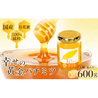 はちみつ 幸せの黄金ハチミツ 600g(200g×3個)箱入り