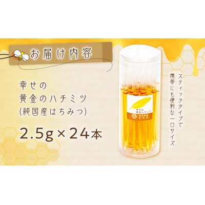 はちみつ 幸せの黄金ハチミツ スティック 2.5g×24本