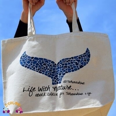 TOKUNOSHIMA発ブランド　OBORA　トートバッグ【LifeWithNature(Lサイズ)