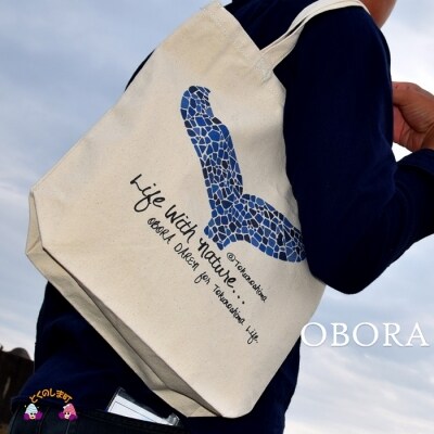 TOKUNOSHIMA発ブランド　OBORA　トートバッグ【LifeWithNature(Mサイズ)