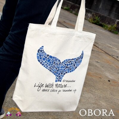 TOKUNOSHIMA発ブランド　OBORA　トートバッグ【LifeWithNature(Mサイズ)