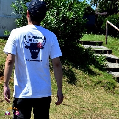 TOKUNOSHIMA発ブランド　OBORA　Tシャツ【闘牛:White】