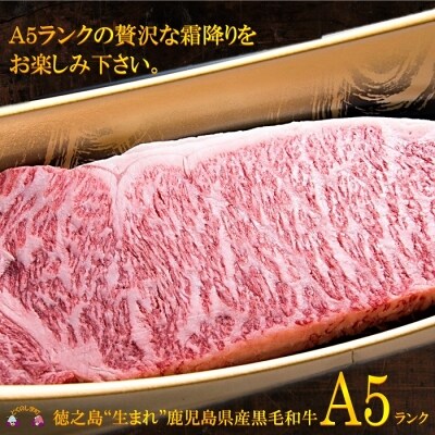 徳之島”生まれ”A5ランク鹿児島県産黒毛和牛サーロインステーキ”幸せ”ギフト(2枚)