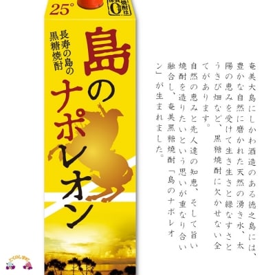 【蔵元直送便】本格黒糖焼酎　島のナポレオン1,800mlパック×60本