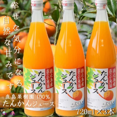 【2026年収穫!】完熟の幸せな甘み!徳之島たんかんジュース(3本)