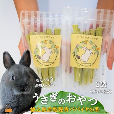 ～徳之島産乾燥青パパイヤの茎～うさぎのおやつ(2袋)