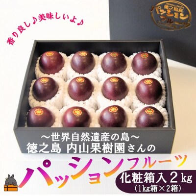 【今が旬!】世界自然遺産の島からお届け!内山果樹園さんのパッションフルーツ(2kg)