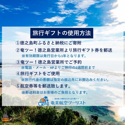 奄美航空ツーリスト徳之島営業所 旅行ギフト券(6,000円分)