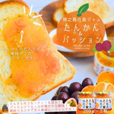 徳之島のしあわせ島ジャム 200g×2瓶(たんかん&パッション)
