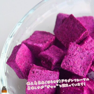 ドラゴンフルーツ 徳之島 宝赤(ほうせき)フリーズドライ(キューブ×2袋)