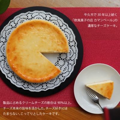 欧風菓子カマンベールの「濃厚!ベイクドチーズケーキ」【冷凍】